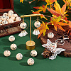 Printed Wood European Beads WOOD-PH0002-55-2