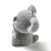 Flocky Resin Pendants RESI-E059-04D-2