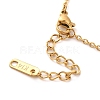 Teardrop Vacuum Plating 304 Stainless Steel Lariat Necklaces NJEW-G125-08-4