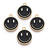 Light Gold Tone Alloy Enamel Pendants ENAM-N056-197F-3