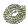 Transparent Half Spray Painted Glass Beads Strands GLAA-Q110-02A-05-2