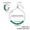 Chic Rectangle Brass Rhinestone Slider Bracelets & Cuff Rings Sets for Daily Wear VC3129-4-2