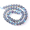 Synthetic Moonstone Beads Strands G-R375-6mm-B03-2