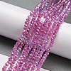 Transparent Baking Paint Glass Beads Strands DGLA-F002-02B-07-2