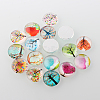 Tree of Life Printed Half Round/Dome Glass Cabochons GGLA-A002-14mm-GG-2