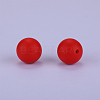 Round Silicone Focal Beads SI-JX0046A-52-2