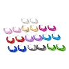 Twist Teardrop Acrylic Stud Earrings EJEW-P251-04-1