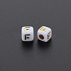 Opaque White Acrylic Beads MACR-Q242-010F-2