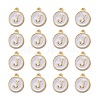 Golden Plated Alloy Charms LS-X-ENAM-S118-01J-2