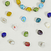 120Pcs 10 Colors Handmade Gold Sand Lampwork Beads Strands LAMP-PA0001-13-7