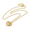 Brass Micro Pave Clear Cubic Zirconia Pendant Necklaces for Women NJEW-S429-05G-01-2