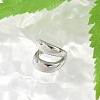 304 Stainless Steel Two-layer C-Shaped Cuff Earrings EJEW-M073-10PG-02-1