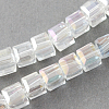 Electroplate Glass Beads Strands EGLA-R030-6x6mm-20-1