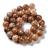 Natural Flower Agate Beads Strands G-B044-A01-04-3