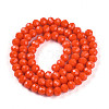 Opaque Solid Color Imitation Jade Glass Beads Strands EGLA-A044-P6mm-D03-3