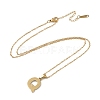 Ion Plating(IP) Initial Letter 304 Stainless Steel Pendant Necklaces NJEW-M199-01G-Q-3