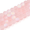 Frosted Transparent Glass Beads Strands LS-GLAA-T032-T10mm-MBB10-1