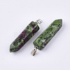 Natural Ruby in Zoisite Point Pendants X-G-R220-34K-2