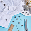 16Pcs 1-Hole Shell Alloy Shank Buttons BUTT-NB0002-03P-4