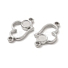 Non-Tarnish 304 Stainless Steel Cabochon Connector Settings LS-STAS-B032-11P-3