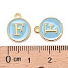 Golden Plated Alloy Enamel Charms ENAM-S118-04F-3