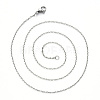 304 Stainless Steel Cable Chain Necklace NJEW-S420-008C-P-2