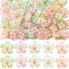 50Pcs 5 Colors Acrylic Charms PALLOY-YW00127-1