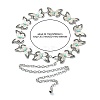Butterfly Link Chain Waist Chains with Resin AJEW-CJC0006-02AS-2