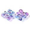 Gradient Color Transparrent Acrylic Eoropean Beads OACR-P024-01-04-2