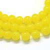 Baking Paint Imitation Jade Glass Round Bead Strands DGLA-Q021-10mm-24-1