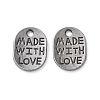 Tibetan Style Alloy Oval Charms LS-TIBEP-Q035-08B-NR-2