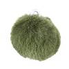 Handmade Faux Rabbit Fur Pom Pom Ball Covered Pendants WOVE-F021-A20-2