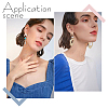 20Pcs 2 Color Brass Stud Earring Findings KK-BBC0004-35-6