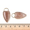 Natural Strawberry Quartz Pendants G-I393-01G-07-3