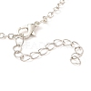 Rack Plating Alloy Heart Pendant Necklaces Sets NJEW-B081-08C-10