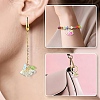 8Pcs 4 Colors Glass & Acrylic Pendants PALLOY-YW00215-6