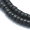 Natural Black Stone Beads Strands G-F631-A14-3