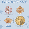 10Pcs Alloy Rhinestone Shank Buttons BUTT-FG0001-41A-2
