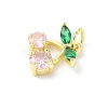 Brass Micro Pave Cubic Zirconia Pendants KK-Z101-06G-01-2