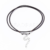 Waxed Cotton Cord Necklace Making MAK-S032-1.5mm-B02-3