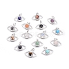 Natural & Synthetic Mixed Gemstone Pendants G-L512-H-1
