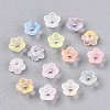 Frosted Transparent Acrylic Beads OACR-N137-72F-2