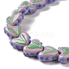 Heart Handmade Lampwork Beads Strands LAMP-G150-01H-4