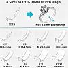 8Pcs 8 Sizes Plastic Invisible Ring Size Adjuster TOOL-YW0001-16-3