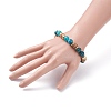 Natural Coconut & Quartz Beaded Stretch Bracelet for Women BJEW-JB07546-01-3