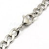 Tarnish Resistant 304 Stainless Steel Curb Chain/Twisted Chain Bracelet Making STAS-A028-B122P-2