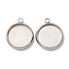 Tarnish Resistant 304 Stainless Steel Pendant Cabochon Settings STAS-K202-03E-P-2