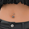 Spider 304 Stainless Steel Micro Pave Cubic Zirconia Belly Rings FS-WGE57A2-01-2