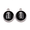 Platinum Plated Alloy Charms X-ENAM-S118-02I-P-1