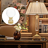 Glass Crystal Lamp Finials with Iron Finish Base FIND-WH0148-176C-5